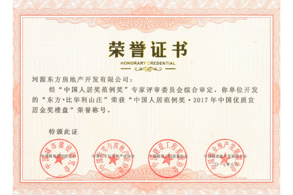 2021 China Human Settlements Model Award